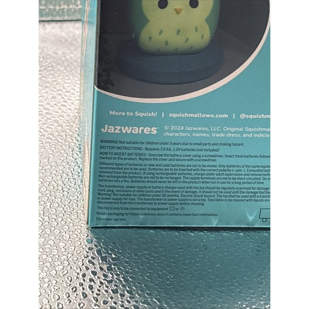 SQUISHMALLOWS Winston the Owl MOOD LIGHT Touch Control USB or Battery NEW Sealed